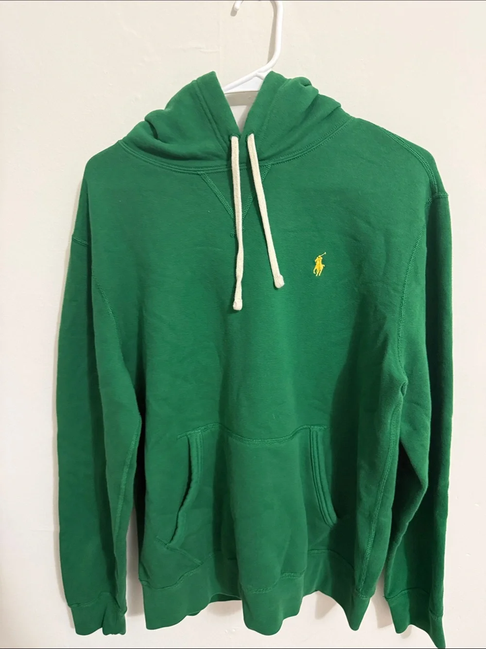 Polo by Ralph Lauren Green Pullover Hoodie with Yellow Pony